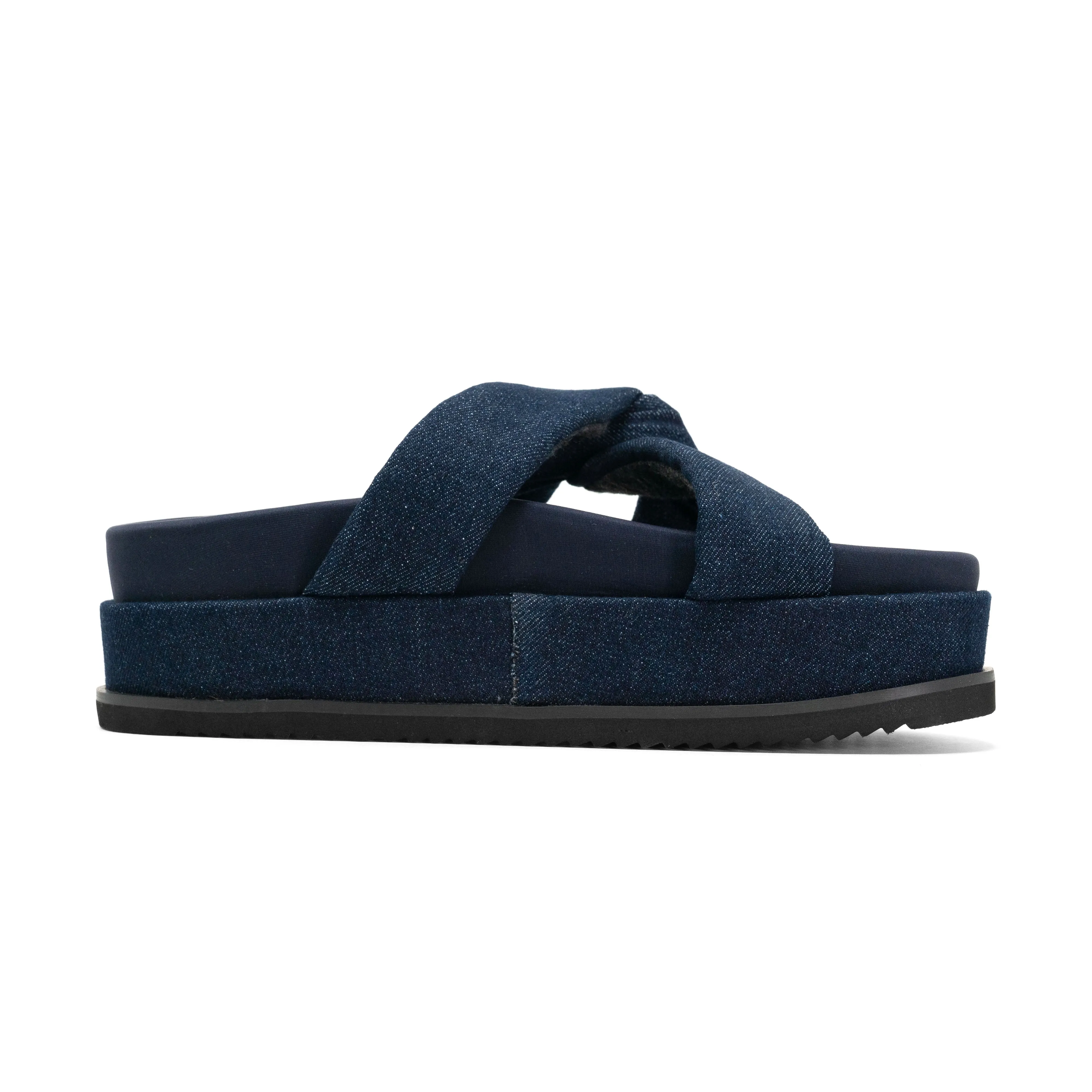 ROAM SIDE SLIP STACK PLATFORM DARK DENIM