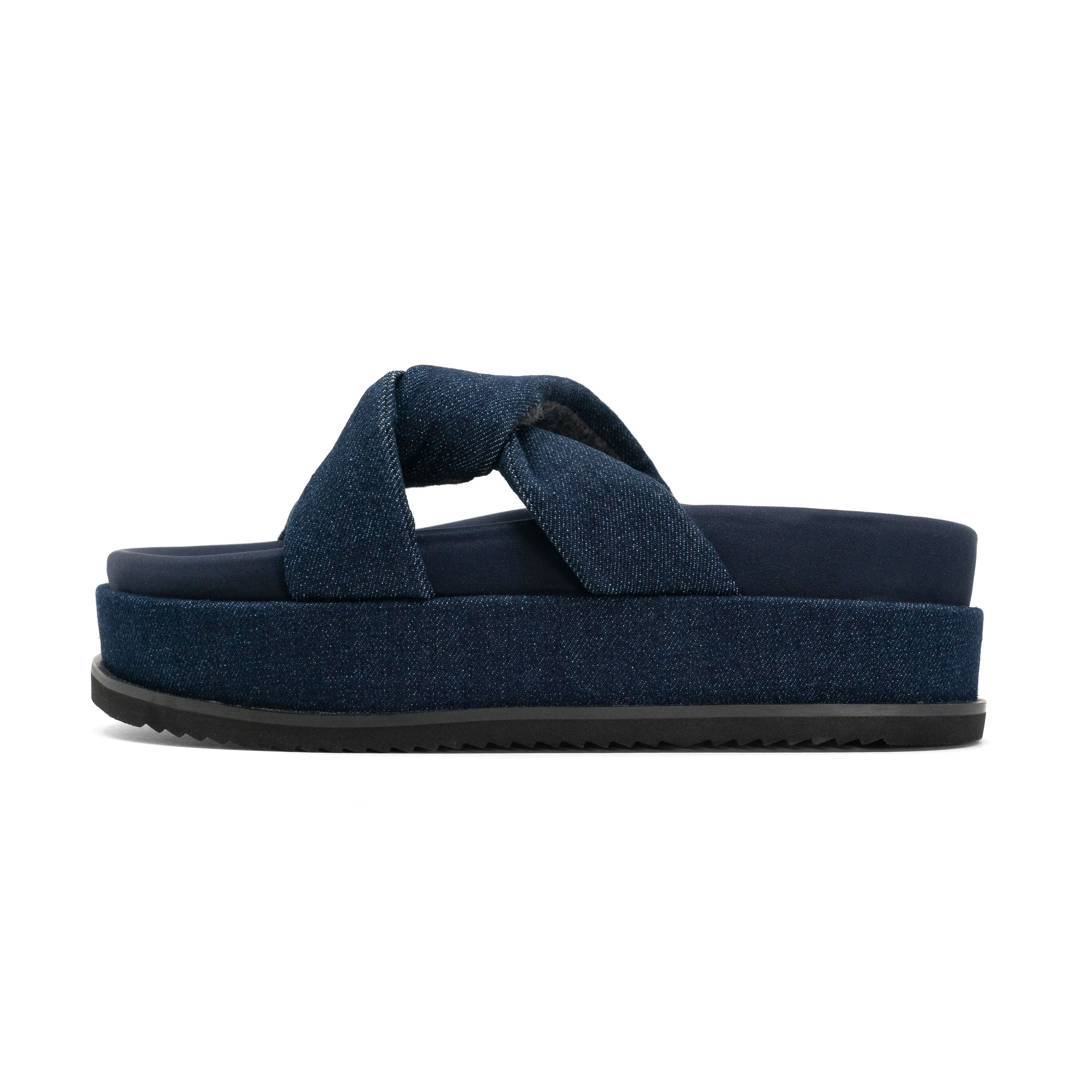 ROAM SIDE SLIP STACK PLATFORM DARK DENIM