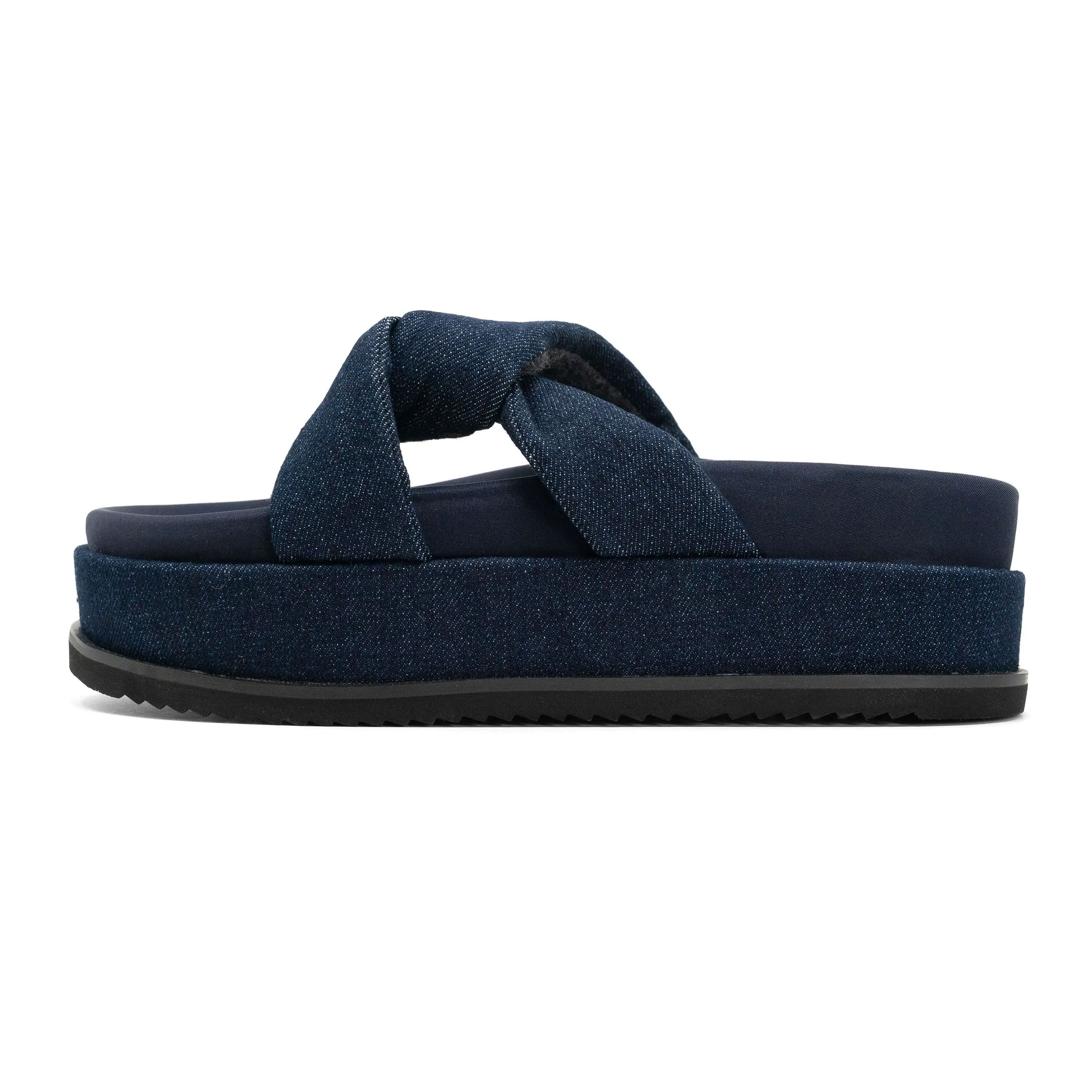 ROAM SIDE SLIP STACK PLATFORM DARK DENIM