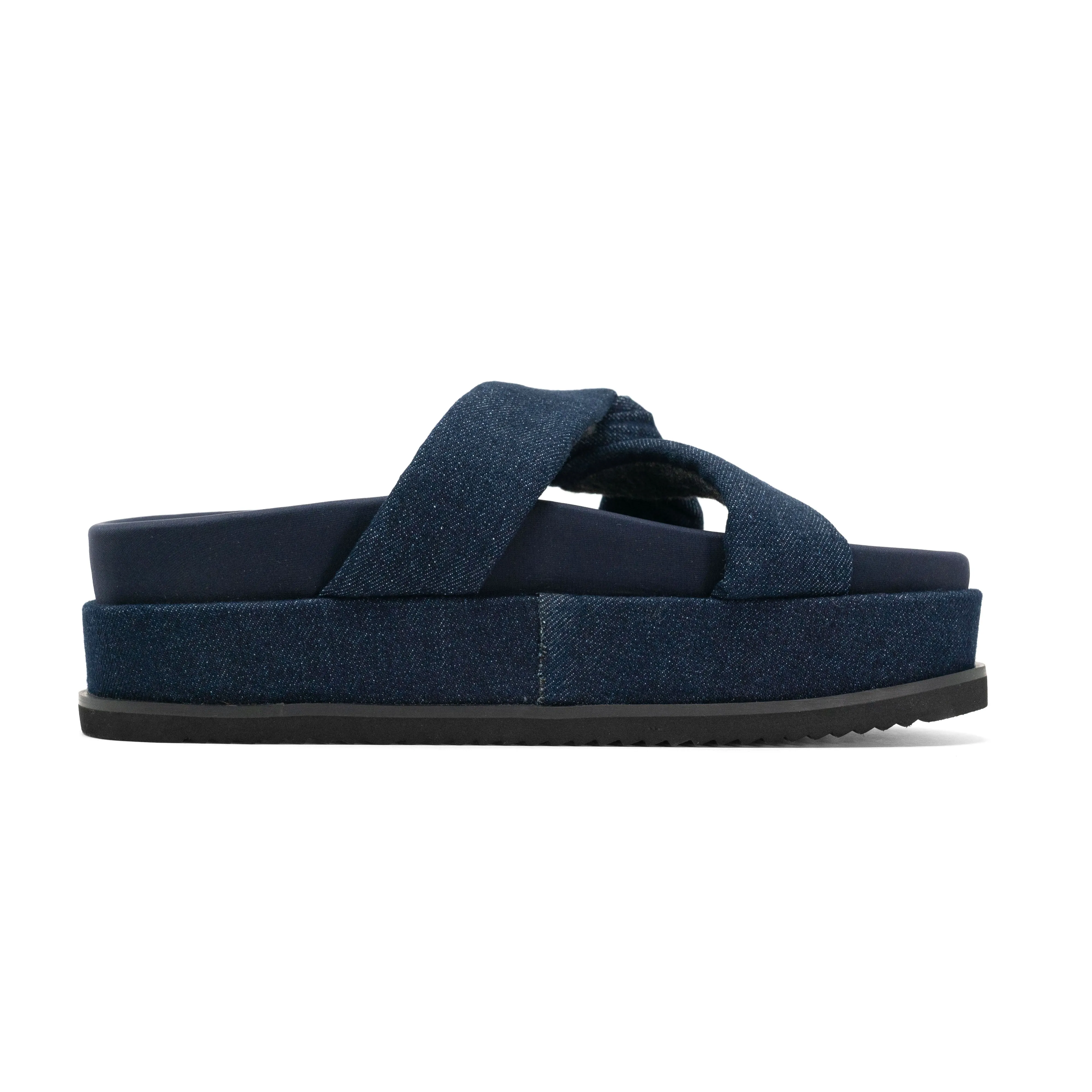 ROAM SIDE SLIP STACK PLATFORM DARK DENIM