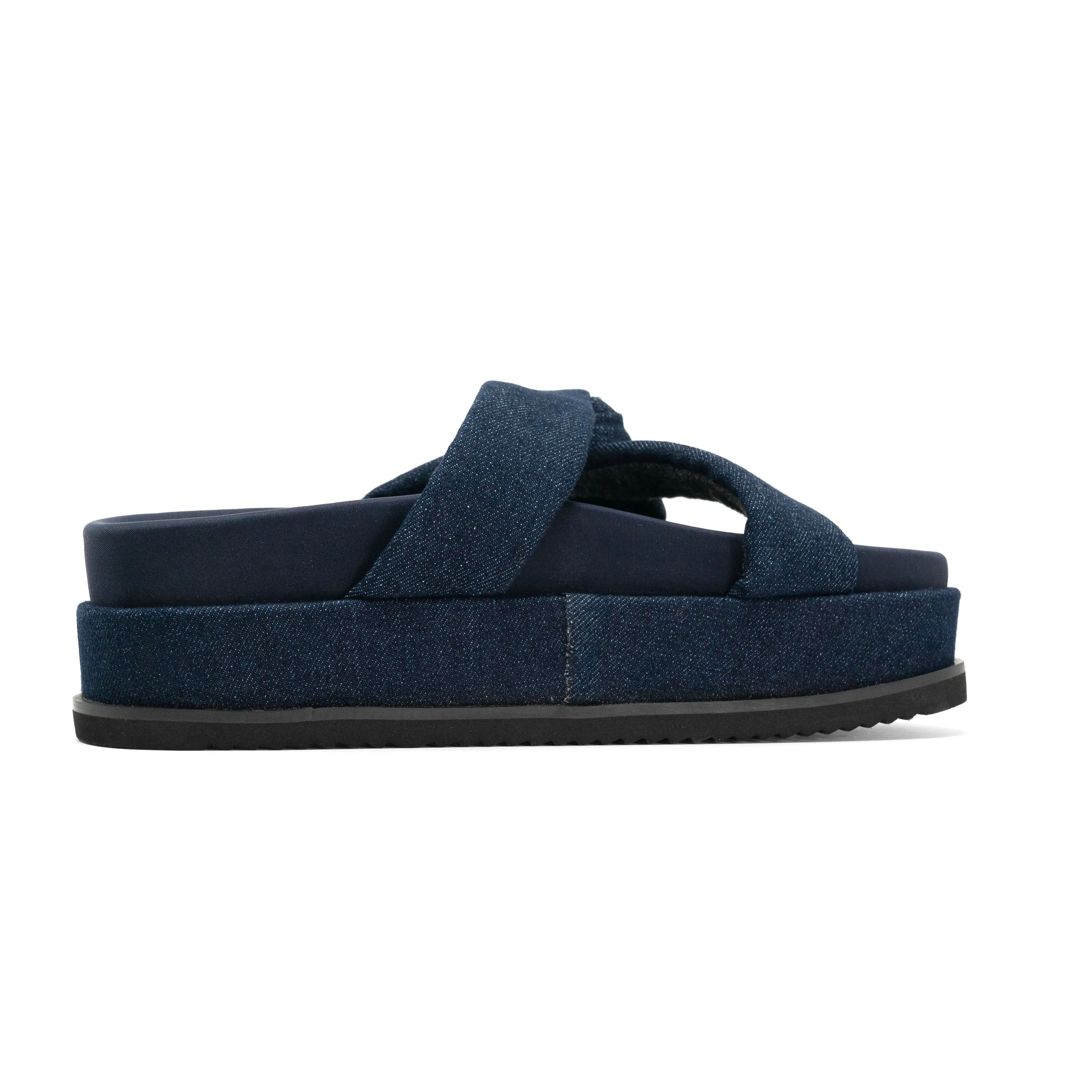 ROAM SIDE SLIP STACK PLATFORM DARK DENIM