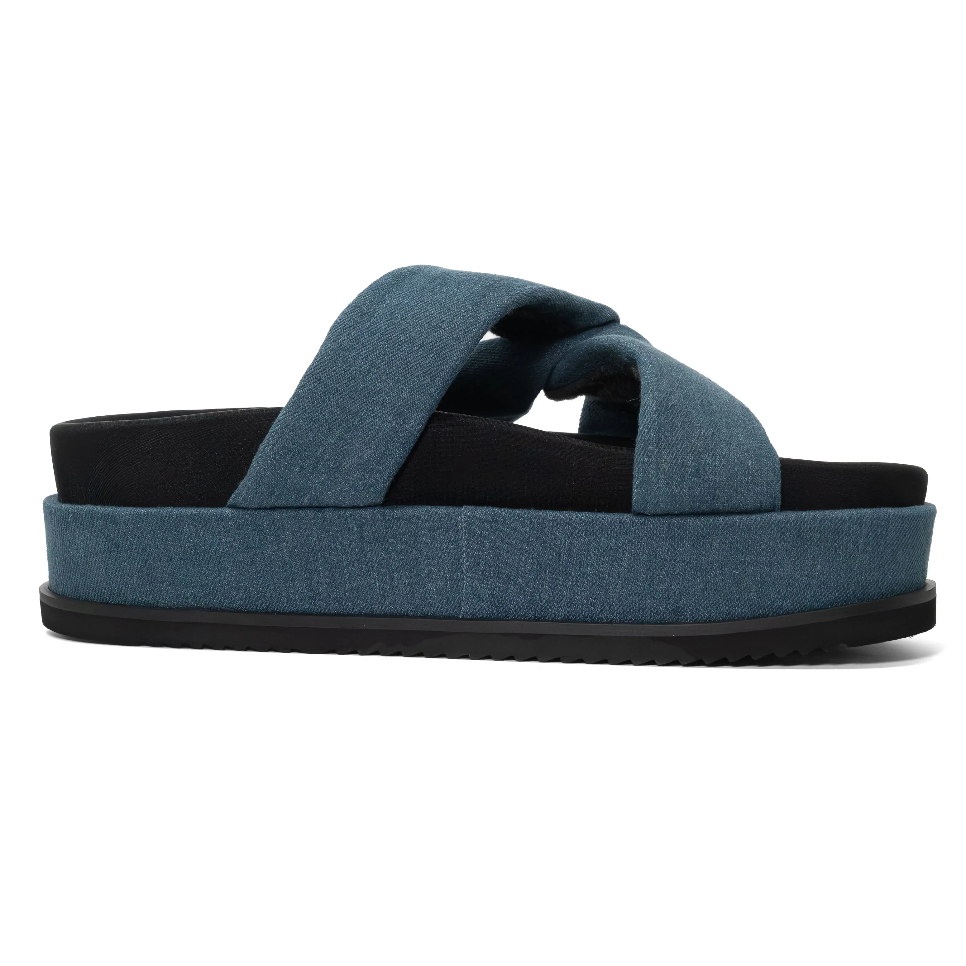 ROAM SIDE SLIP STACK PLATFORM DENIM
