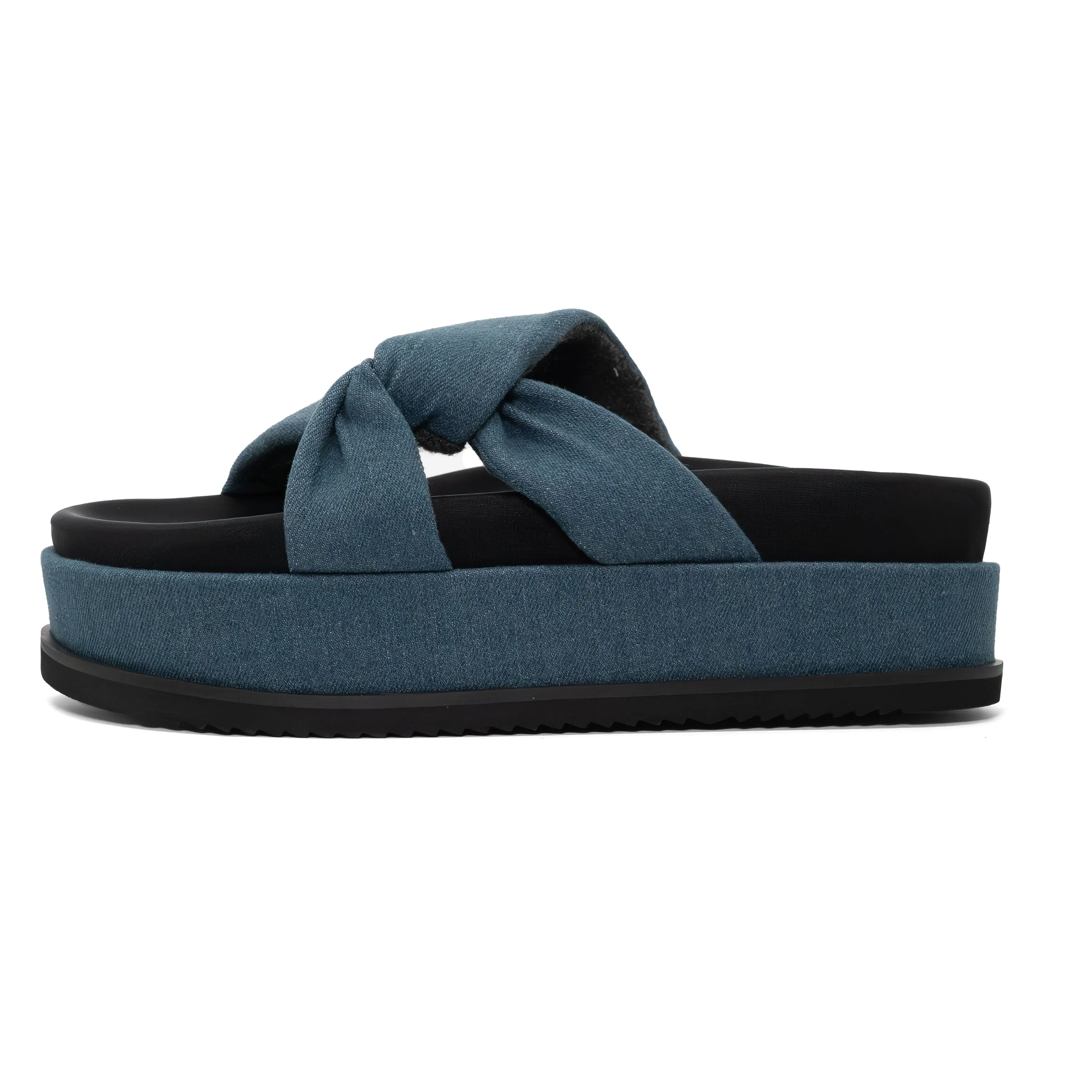 ROAM SIDE SLIP STACK PLATFORM DENIM