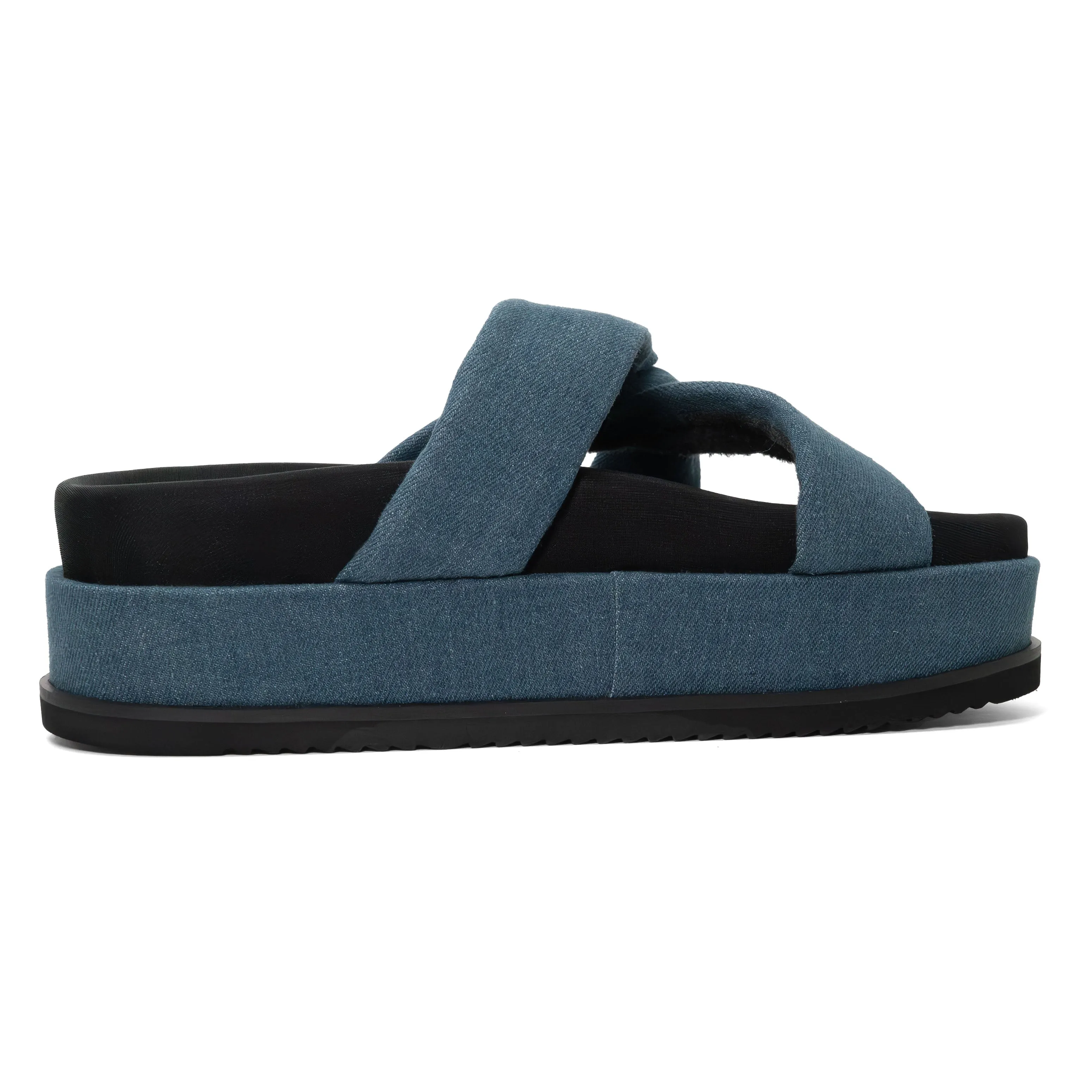 ROAM SIDE SLIP STACK PLATFORM DENIM
