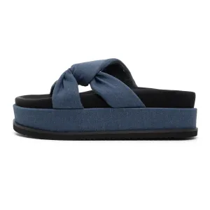 ROAM SIDE SLIP STACK PLATFORM DENIM