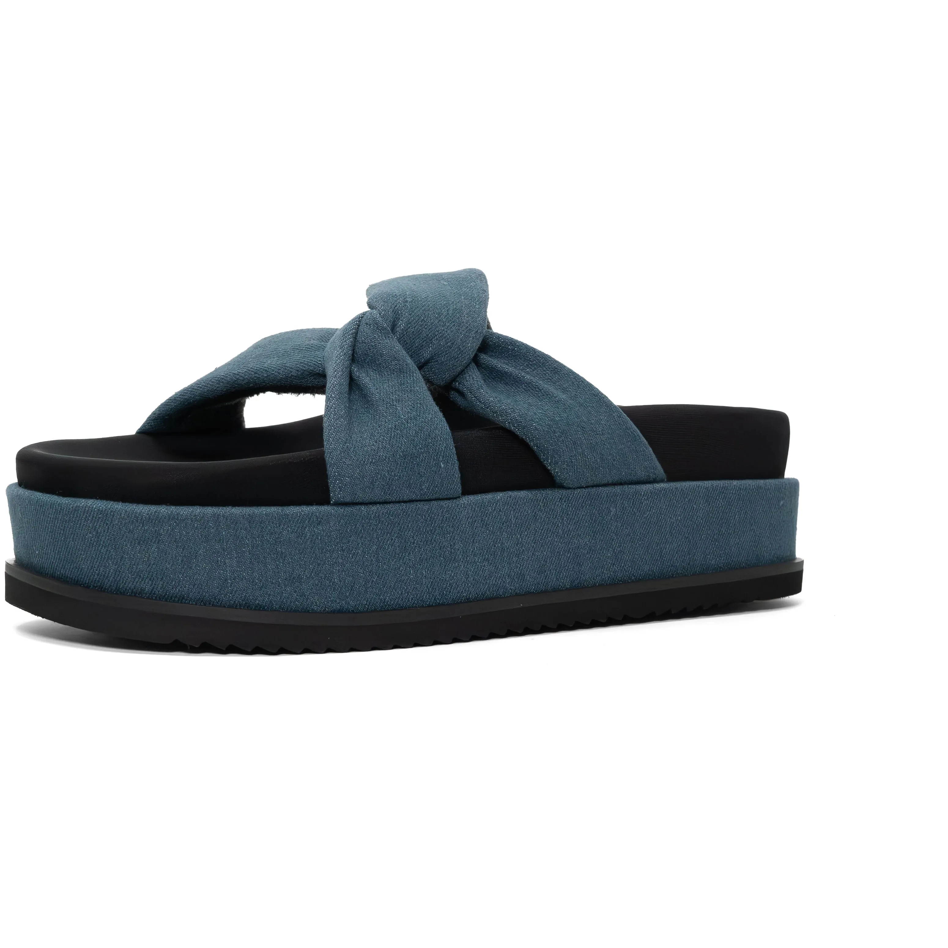 ROAM SIDE SLIP STACK PLATFORM DENIM
