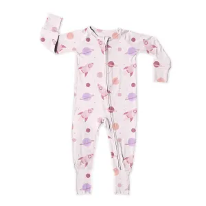 Rocket Girl Zip Up Bamboo Pajamas