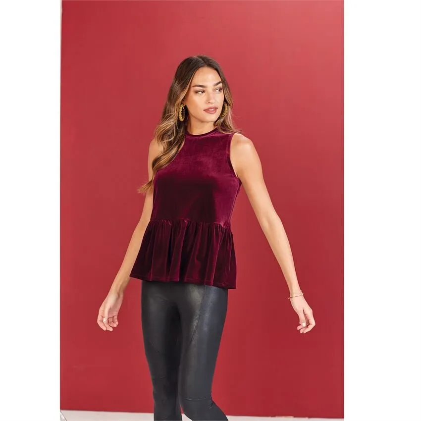 Sable Peplum Tank