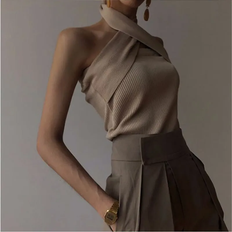 Sexy Sleeveless Knit Halter