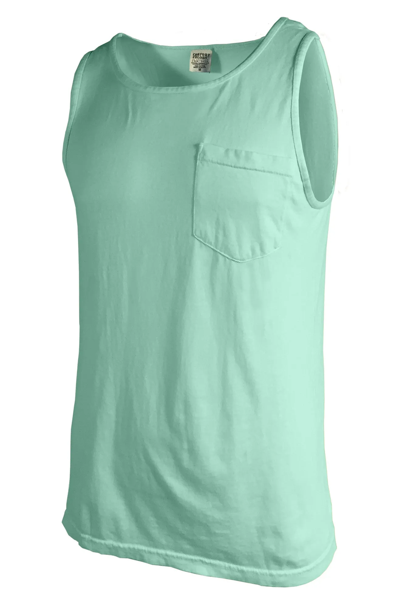 Shades of Green/Yellow Comfort Colors Pocket Tank *Personalize It