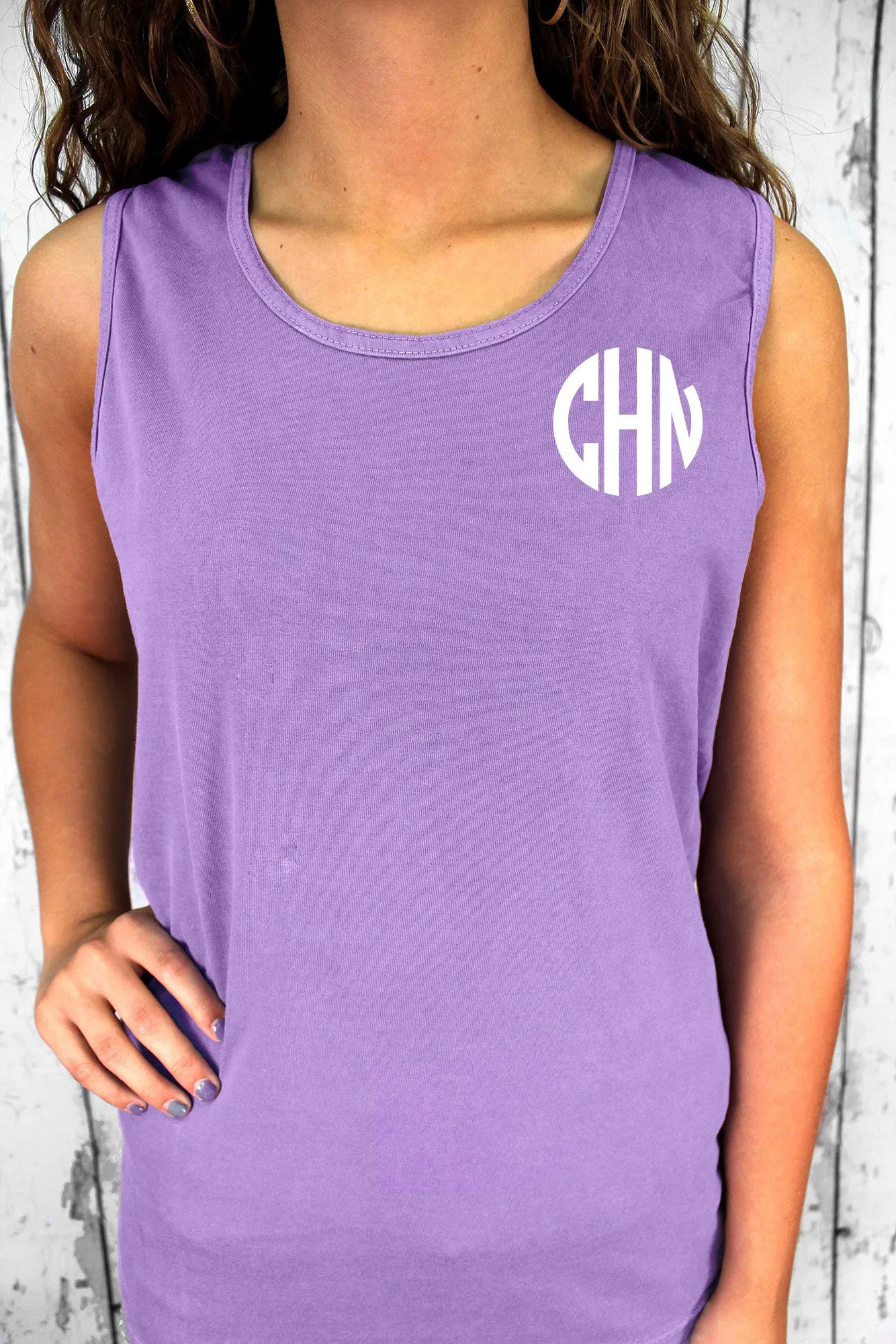 Shades of Pink/Purple Comfort Colors Cotton Tank Top *Personalize It