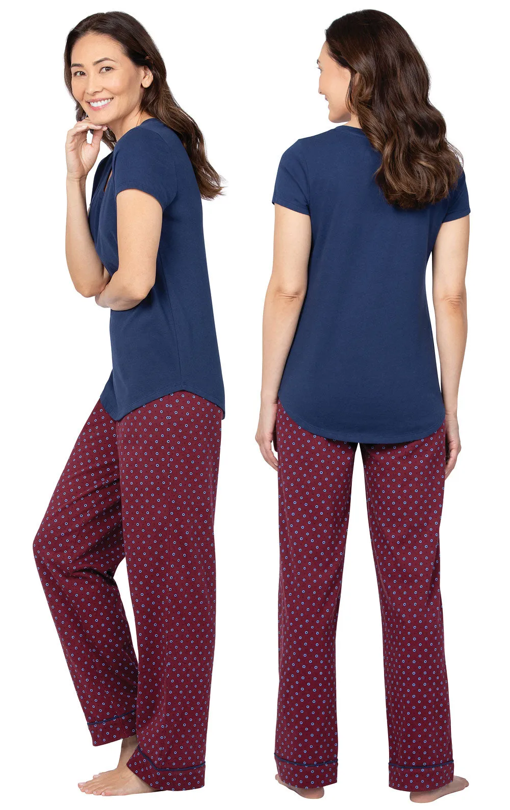 Short Sleeve V-Neck Pajamas