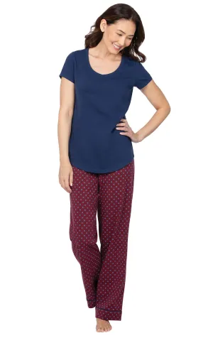 Short Sleeve V-Neck Pajamas