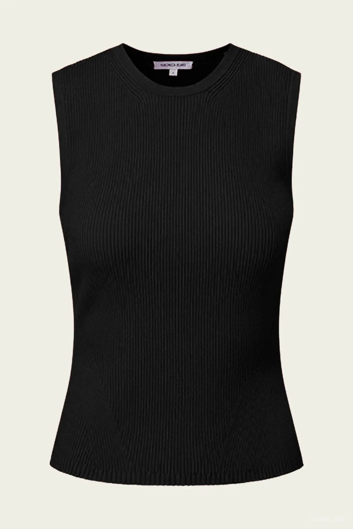 Sid Sleeveless Crewneck Pullover in Black