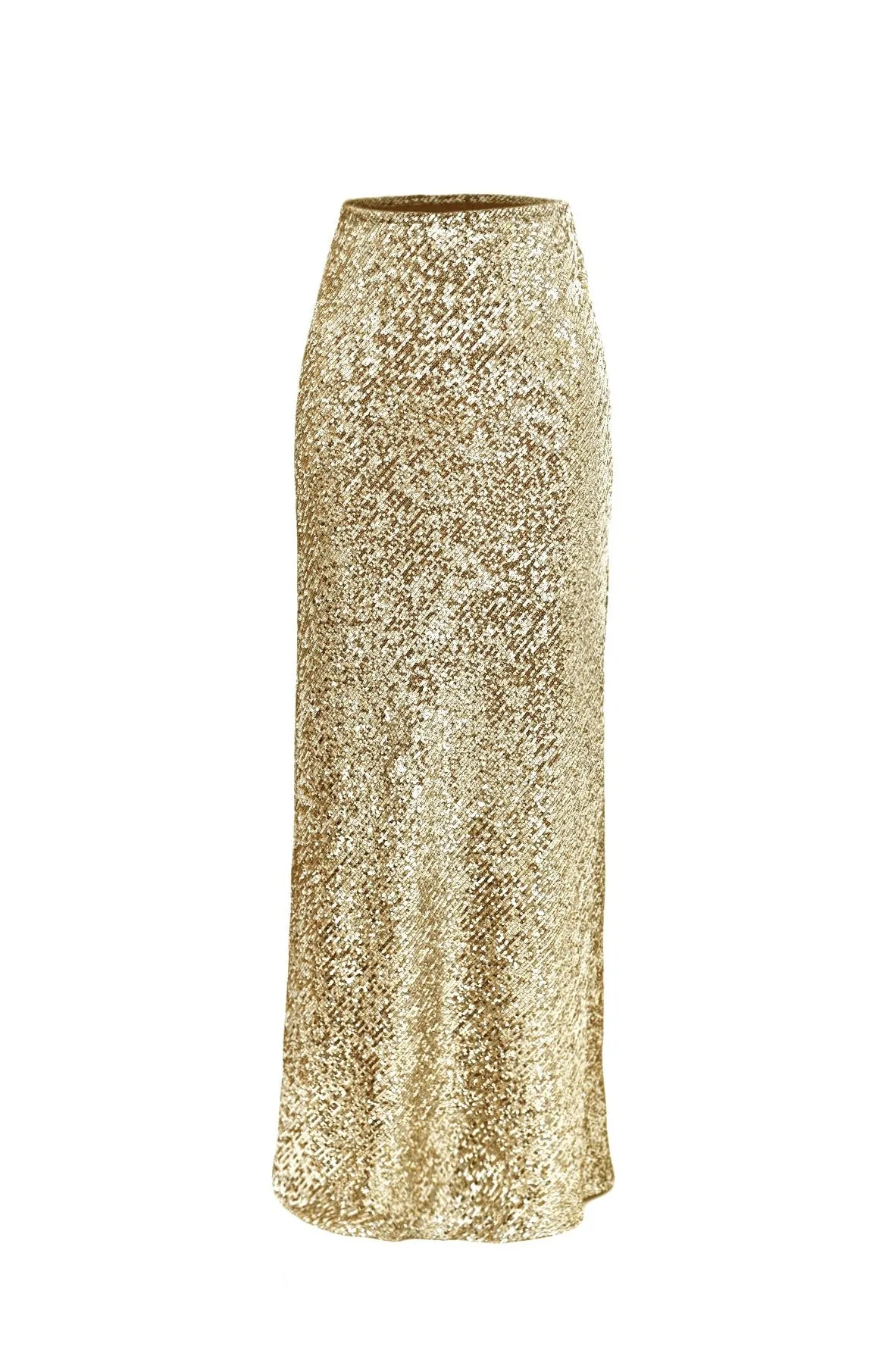 Slip Skirt Maxi-sequin-Gold