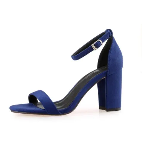 Small Size Block Heel Ankle Strap Sandals SS352