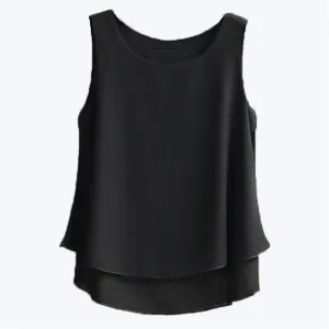 Solid Color Chiffon Blouse
