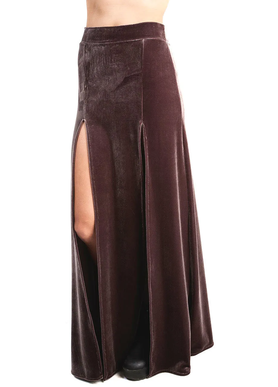 South Castles Roma Velvet Maxi Skirt