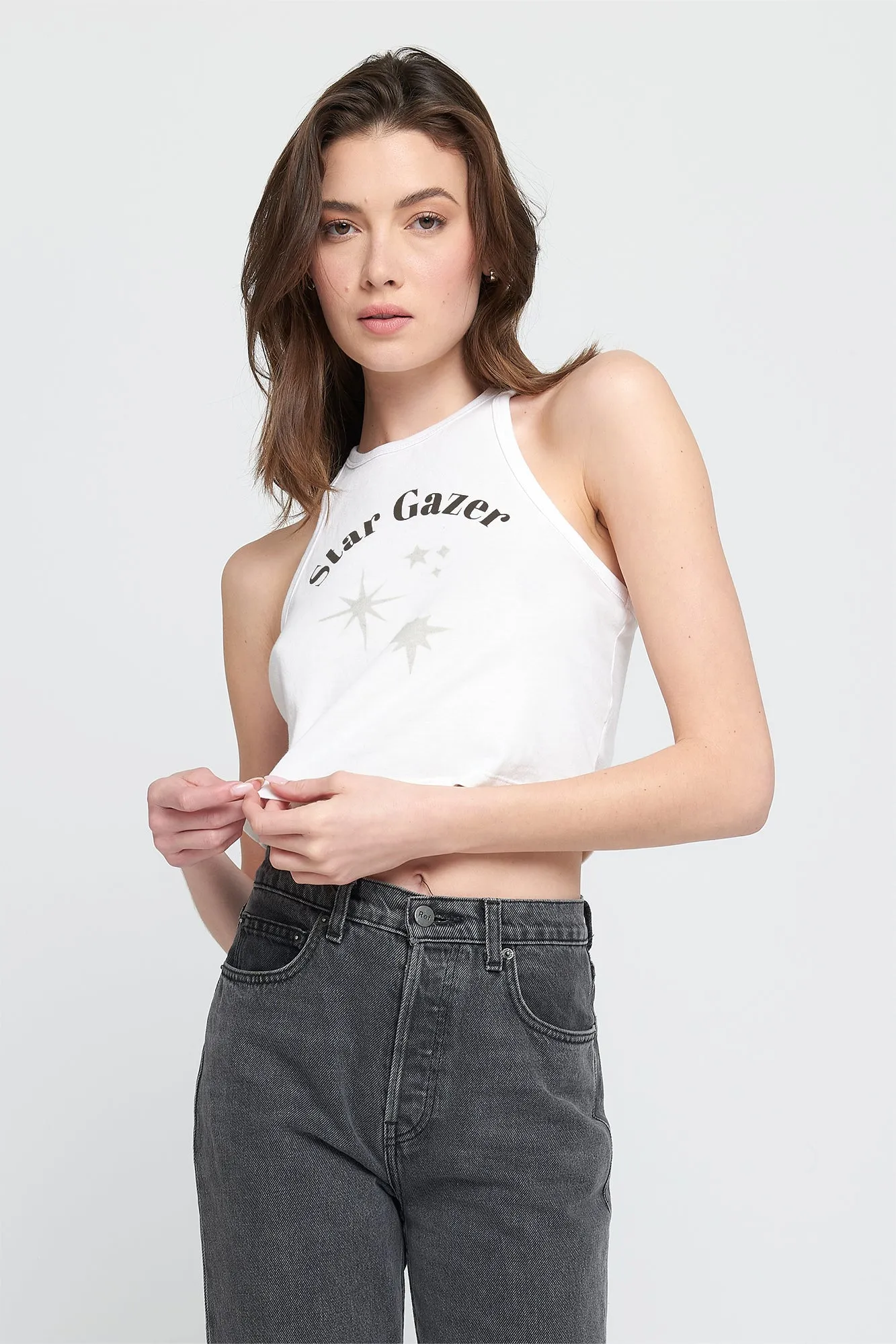 Spiritual Gangster Star Gazer Sienna Crop Tank