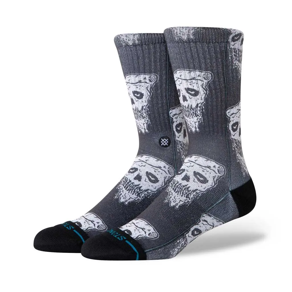 STANCE PIZZA FACE SOCKS - WHITE/BLACK