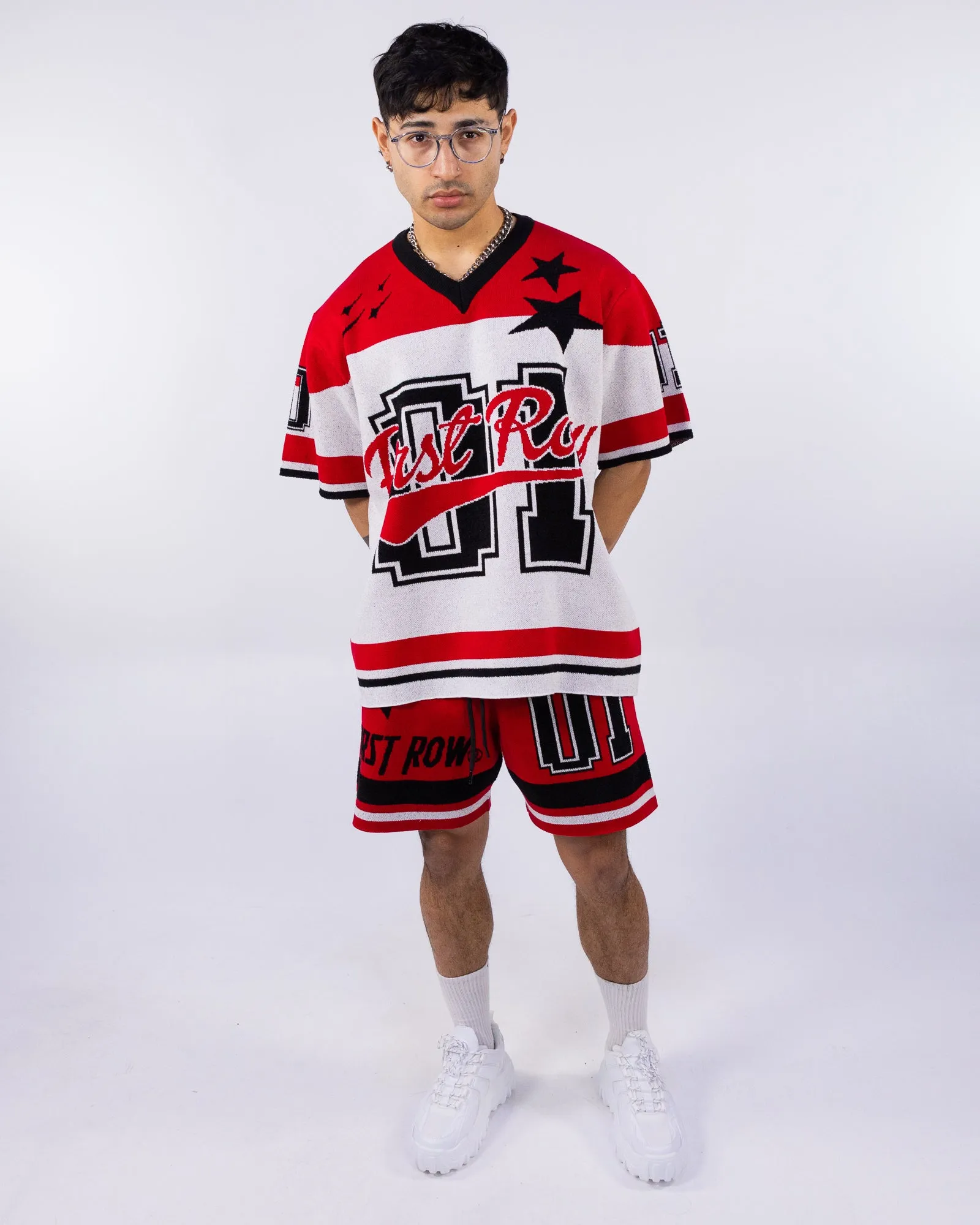 Star Varsity Men's Red Knit Shorts