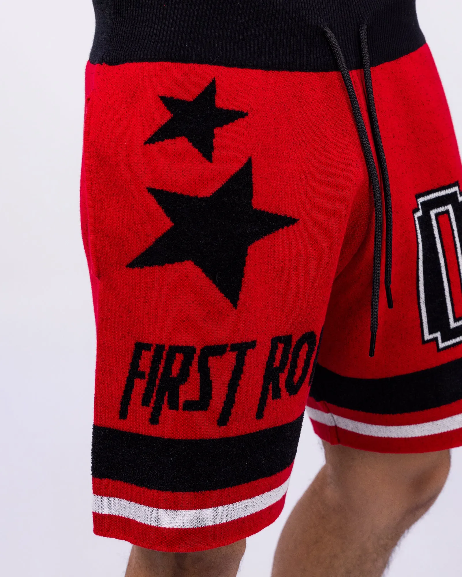 Star Varsity Men's Red Knit Shorts