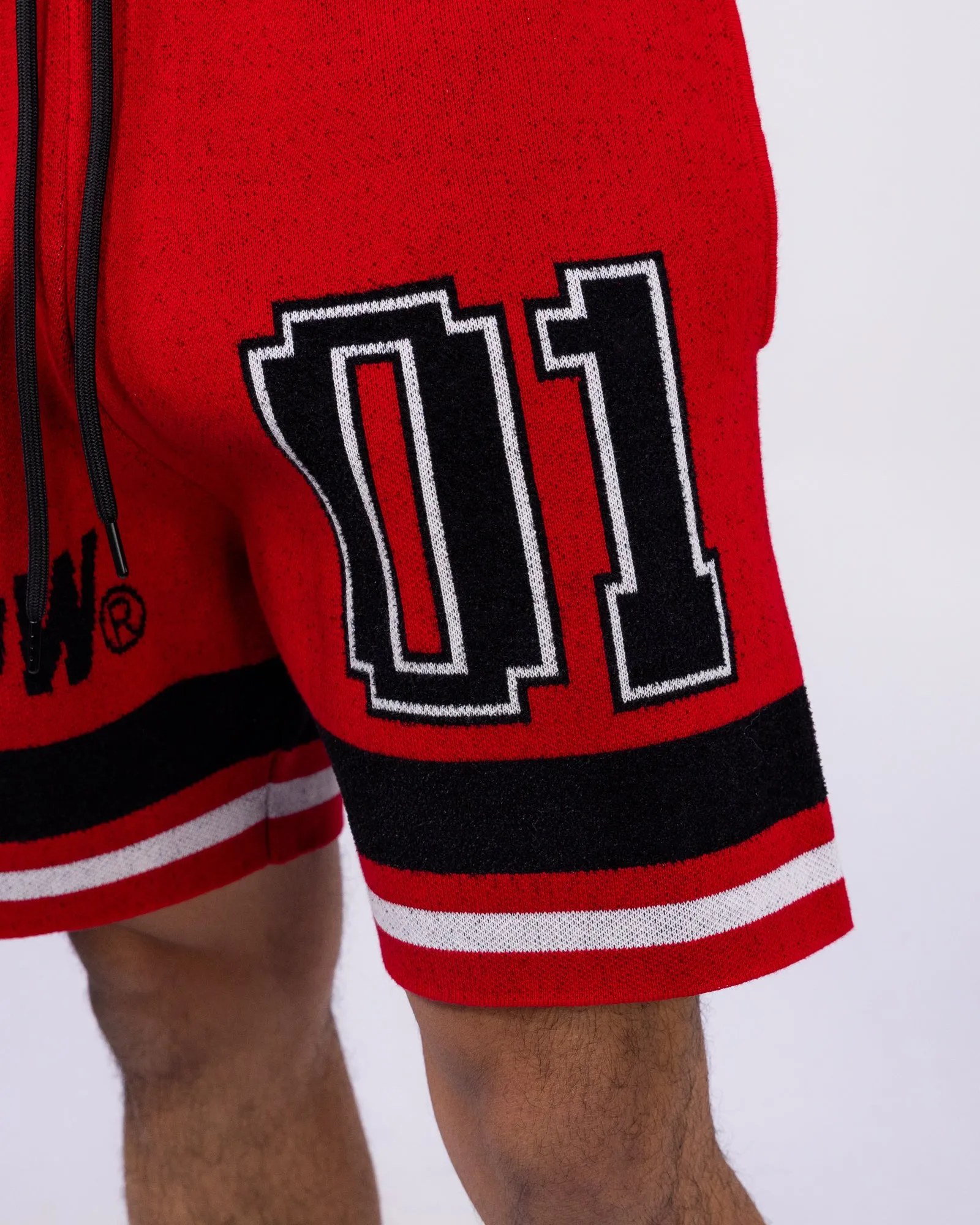Star Varsity Men's Red Knit Shorts