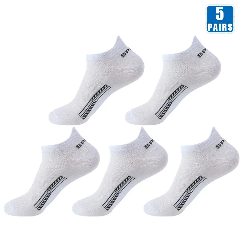 Stay Cool and Comfortable: 5 Pairs of High-Quality Cotton Short Socks for Men and Women
