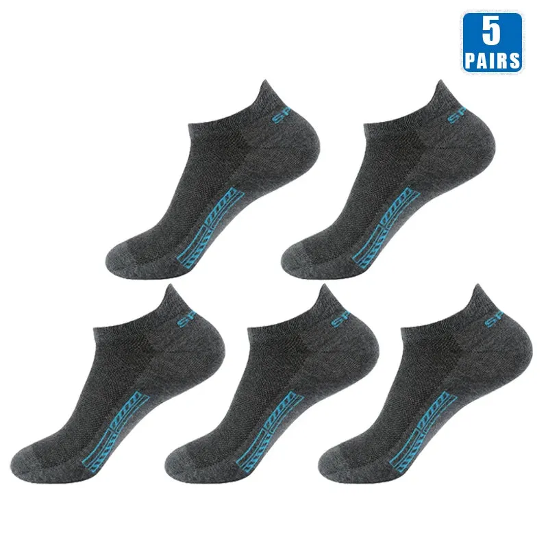 Stay Cool and Comfortable: 5 Pairs of High-Quality Cotton Short Socks for Men and Women