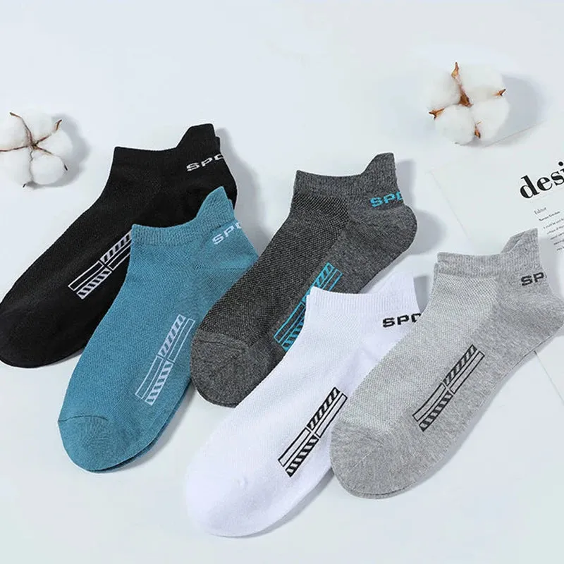Stay Cool and Comfortable: 5 Pairs of High-Quality Cotton Short Socks for Men and Women