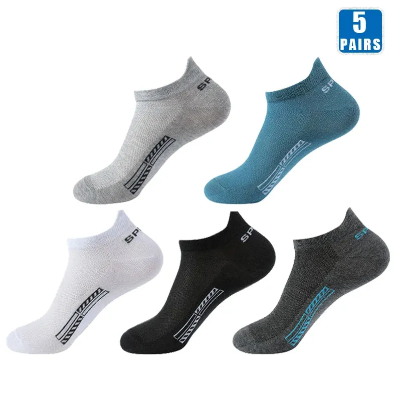 Stay Cool and Comfortable: 5 Pairs of High-Quality Cotton Short Socks for Men and Women