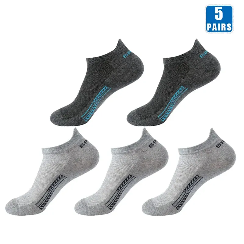 Stay Cool and Comfortable: 5 Pairs of High-Quality Cotton Short Socks for Men and Women