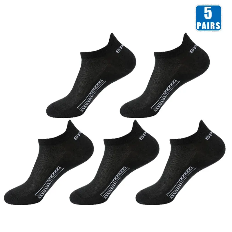 Stay Cool and Comfortable: 5 Pairs of High-Quality Cotton Short Socks for Men and Women