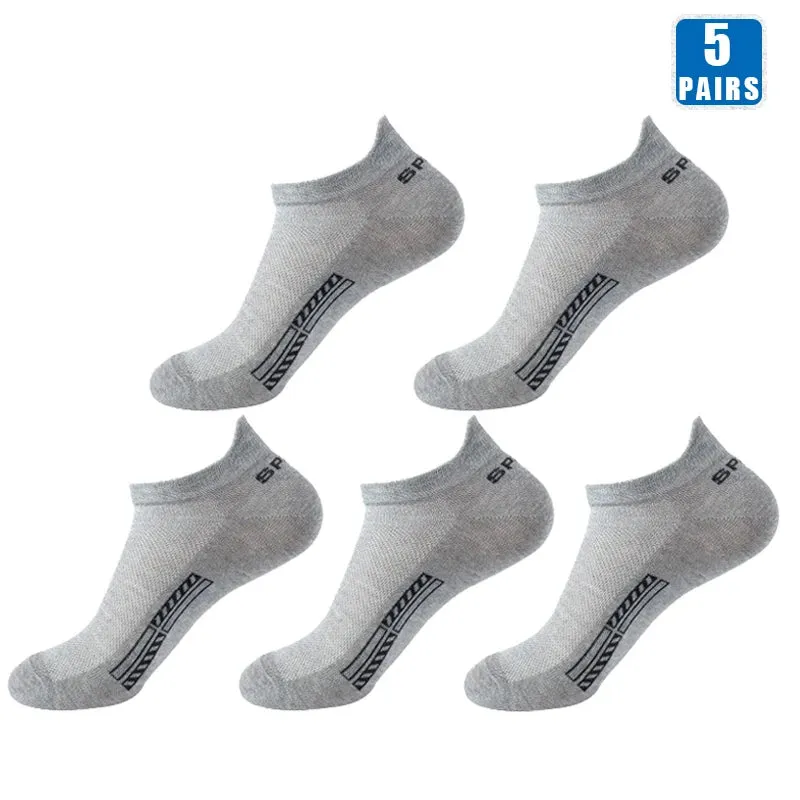 Stay Cool and Comfortable: 5 Pairs of High-Quality Cotton Short Socks for Men and Women