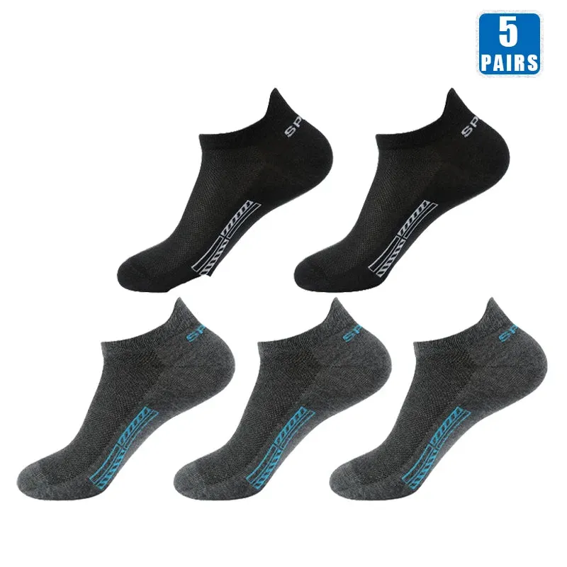 Stay Cool and Comfortable: 5 Pairs of High-Quality Cotton Short Socks for Men and Women