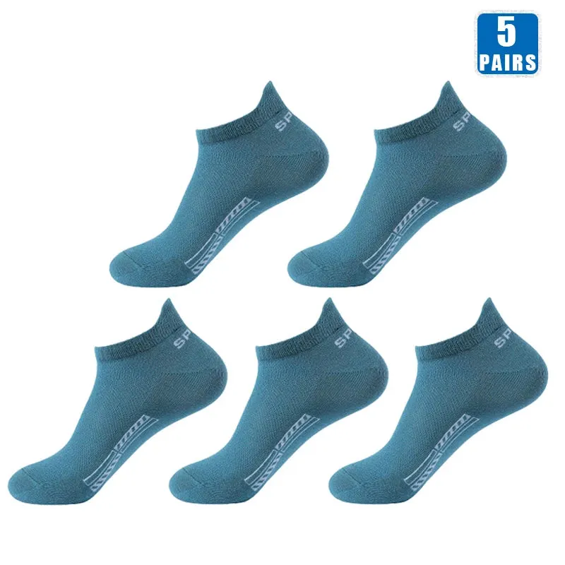 Stay Cool and Comfortable: 5 Pairs of High-Quality Cotton Short Socks for Men and Women