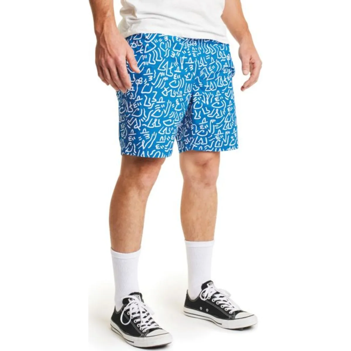 Steady Elastic Waistband Short - Navy/Green