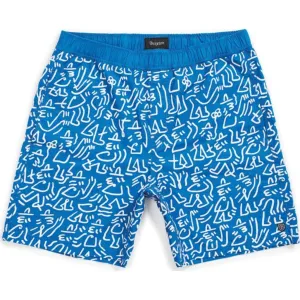 Steady Elastic Waistband Short - Navy/Green