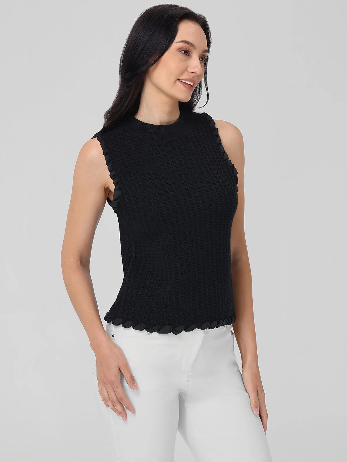 Stephanie: Whipstitch Knitted Cotton Tank