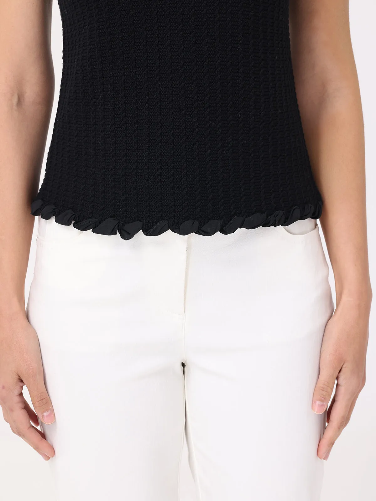 Stephanie: Whipstitch Knitted Cotton Tank