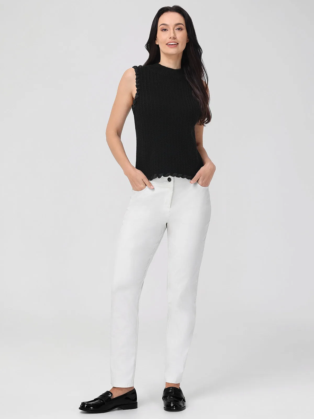 Stephanie: Whipstitch Knitted Cotton Tank