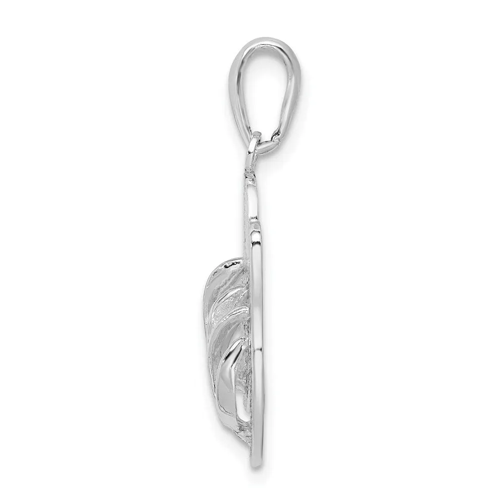 Sterling Silver Polished Hilton Head Island Flip Flop Pendant