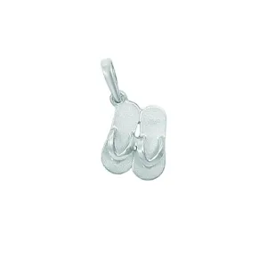Sterling Silver Small "Sanibel Sandals" Pendant