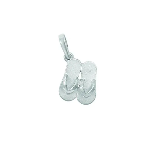 Sterling Silver Small "Sanibel Sandals" Pendant