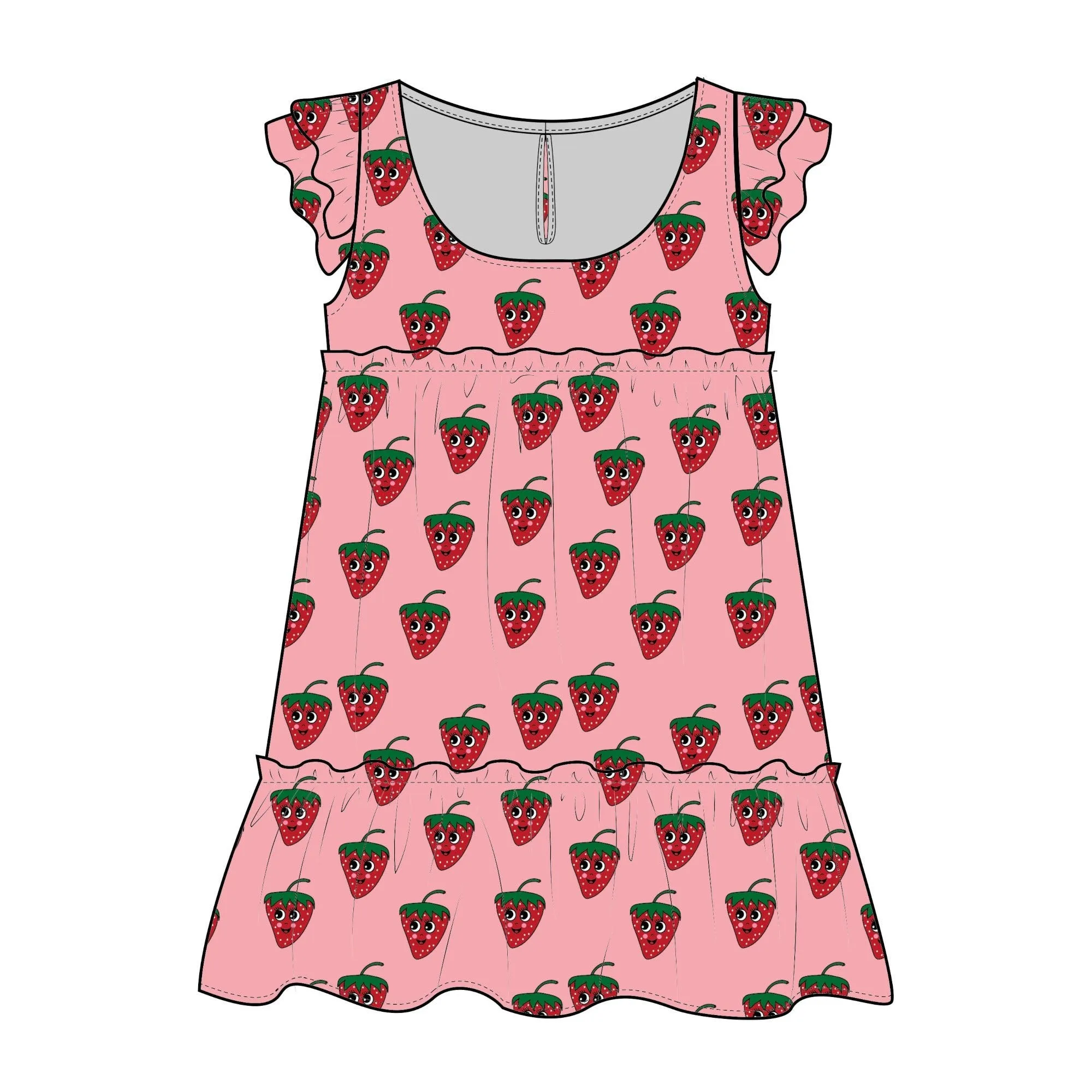 Strawberries Maxi Dress by Hugo Loves Tiki