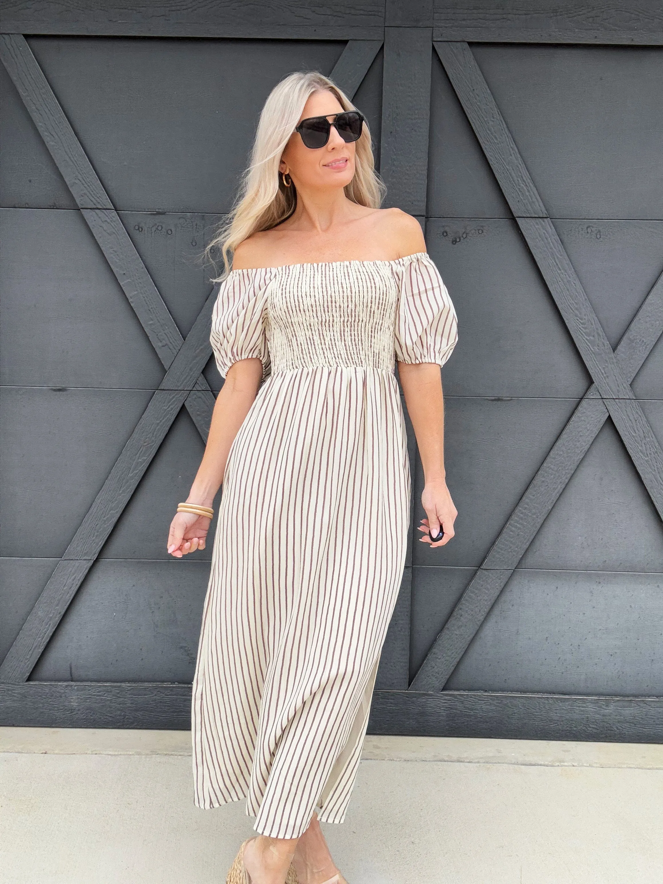 Striped Maxi In Natural