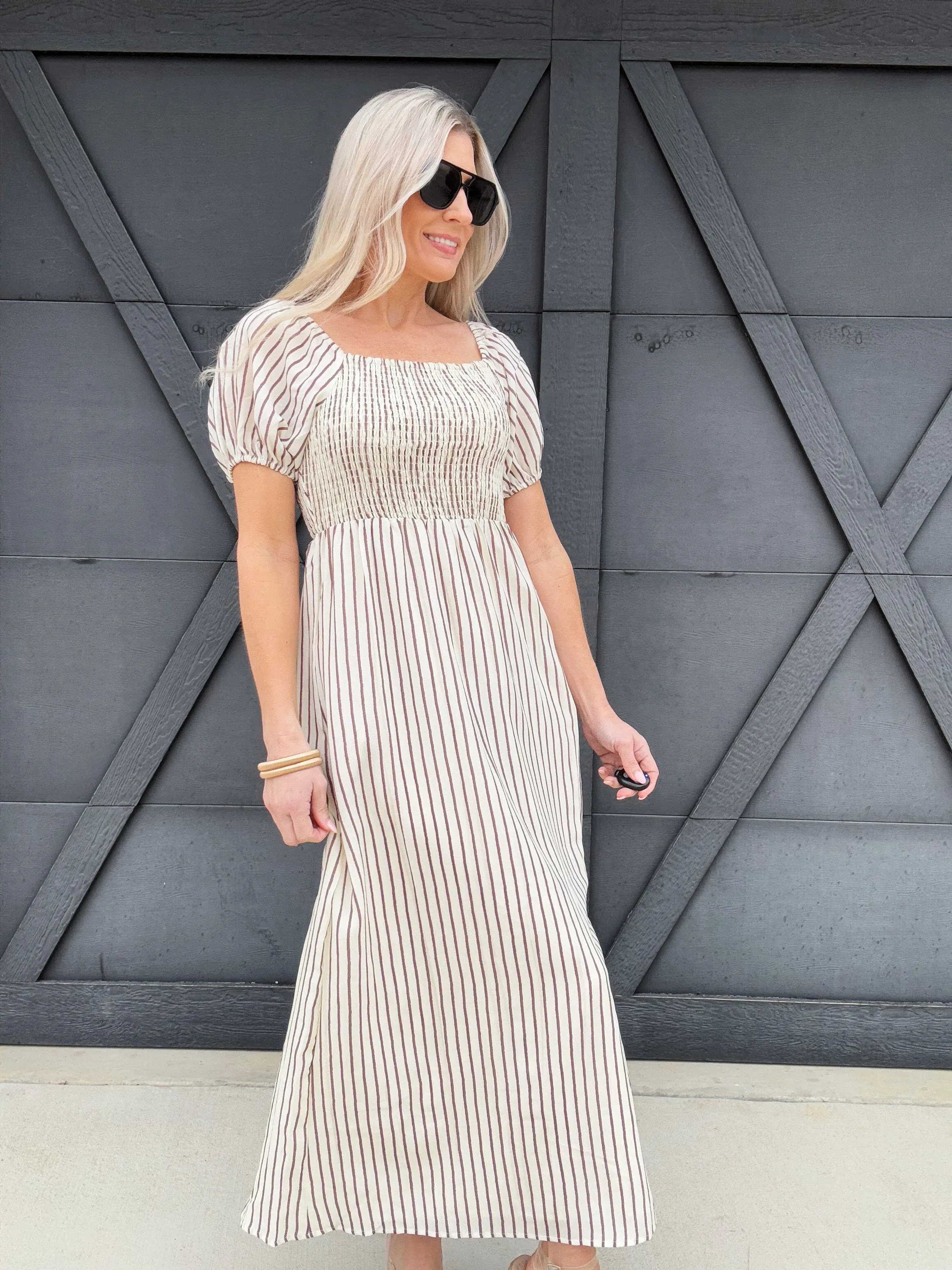 Striped Maxi In Natural