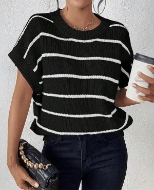 Striped Sleeveless Sweater