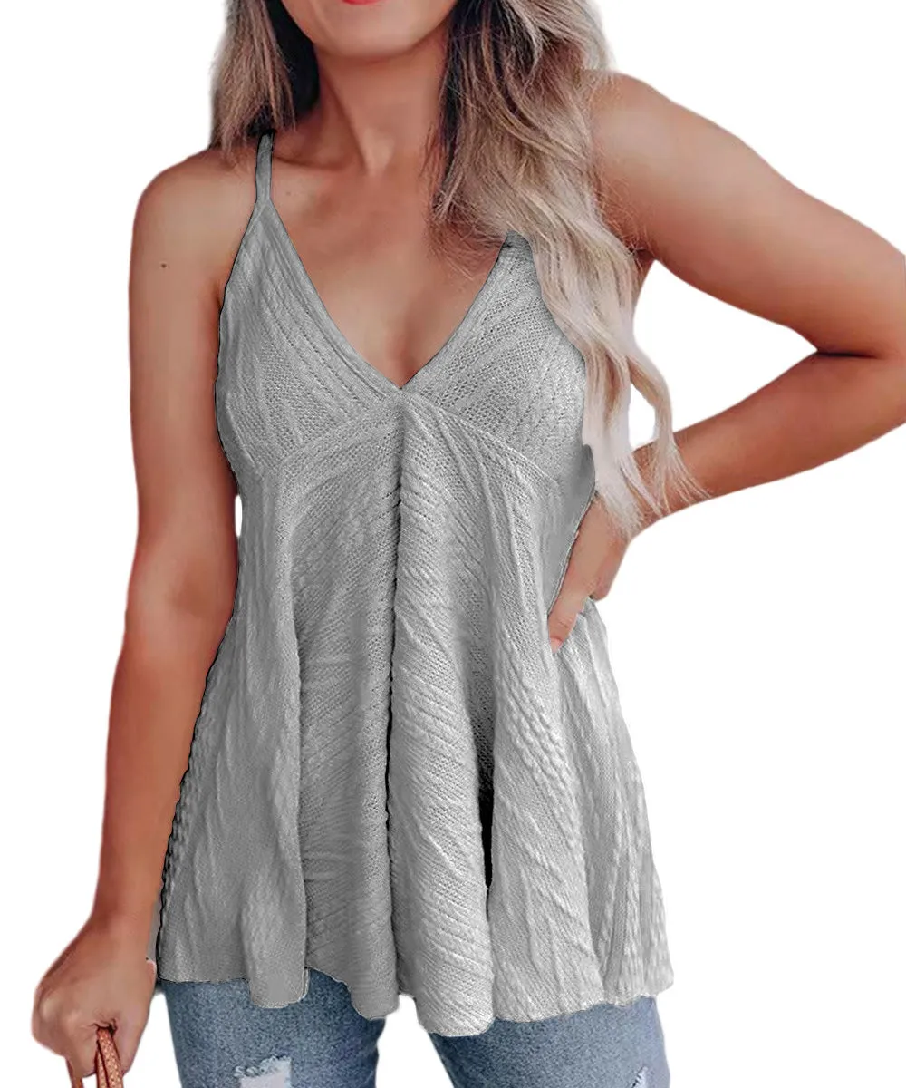 Stunncal V-Neck Casual Woolen T-Shirt(6 colors)