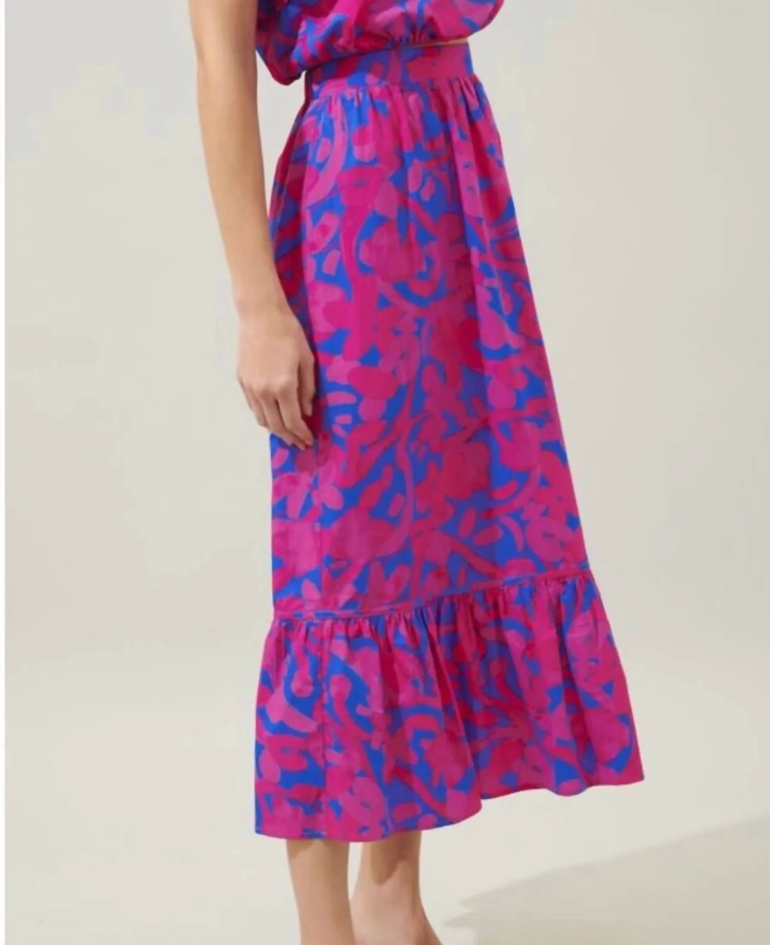 Sugarlips - The Amore Set: One Shoulder Maxi Ruffle Skirt Set